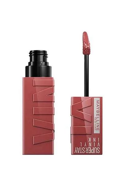 Maybelline New York أحمر شفاه سائل لامع سوبر ستاي فينيل إنك يدوم طويلاً 115 بيبي