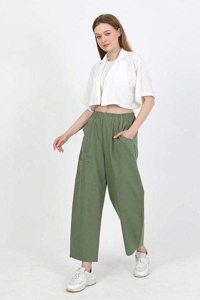 TANISA Rinora Linen Trousers with Pockets Tns-4111