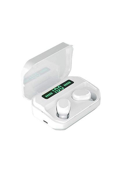 SIKS Căști intraauriculare ®, True Wireless, Bluetooth, microfon încorporat, BT 5.2, afișaj, alb