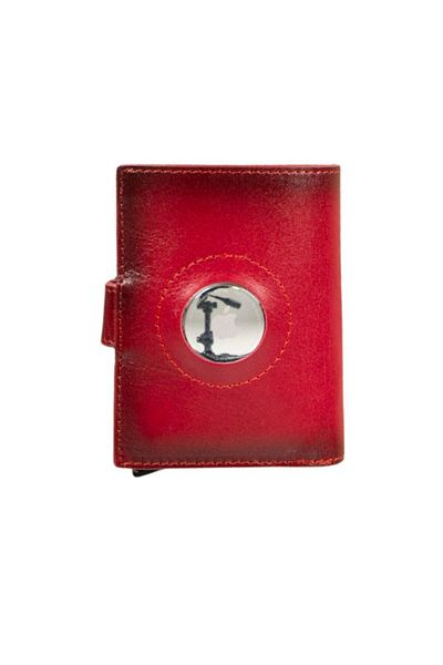 swilex Palertag Leather Wallet, Applex Airtag Compatible Red