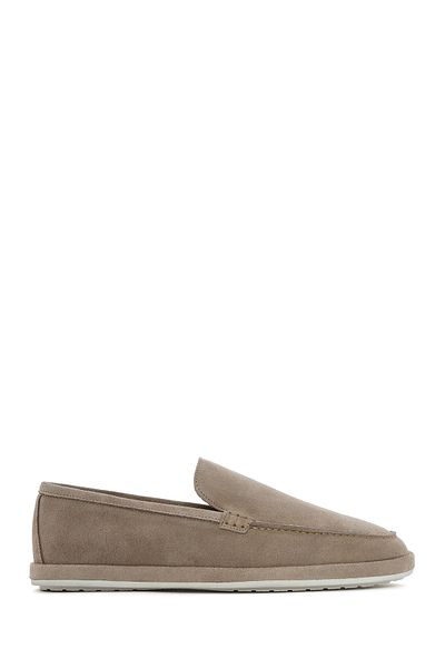Derimod Men's Beige Suede Leather Loafer 25Sfd612310