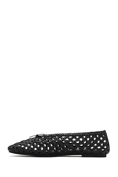 Derimod Women's Black Braided Ballerinas 25Sfd443629