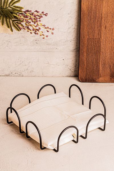 Snippy Visa - Metal Matte Black Napkin Holder