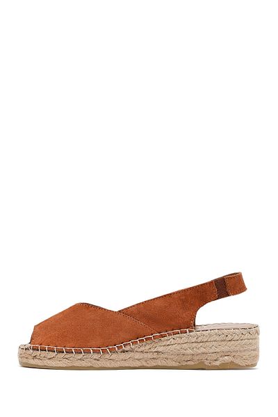 Derimod Women's Orange Suede Espadrille Sandals 25Sfd206710