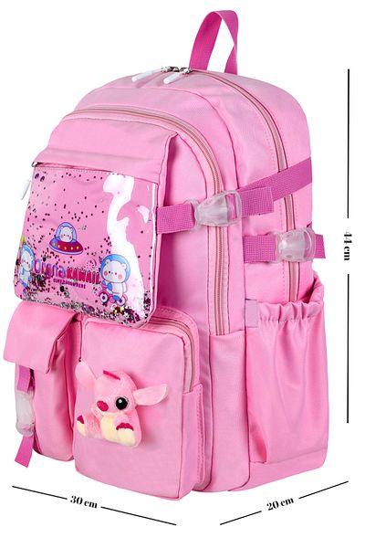 Roxy Stitch Kawaii Korean Style Multi-Compartment Children's School Bag with Accessories