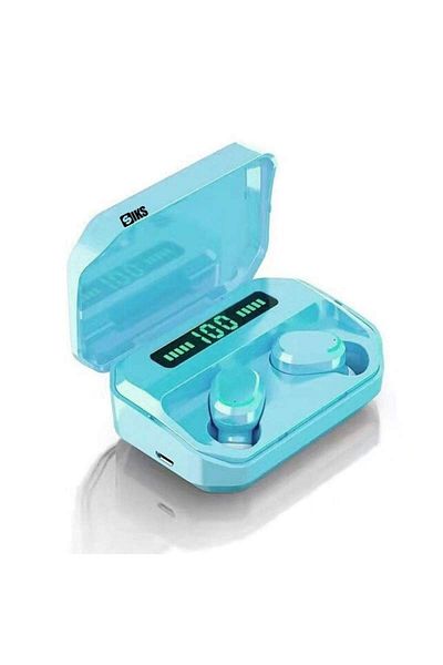 SIKS Căști intraauriculare ®, True Wireless, Bluetooth, microfon încorporat, BT 5.2, afișaj, albastru