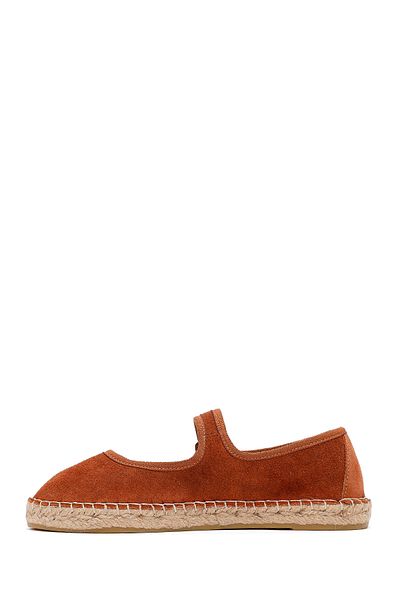Derimod Women's Orange Strappy Suede Espadrille 25Sfd206810