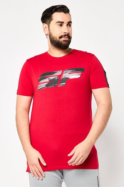 Scuderia Ferrari Men Slim Fit Short Sleeve Outdoor T-Shirt, Red