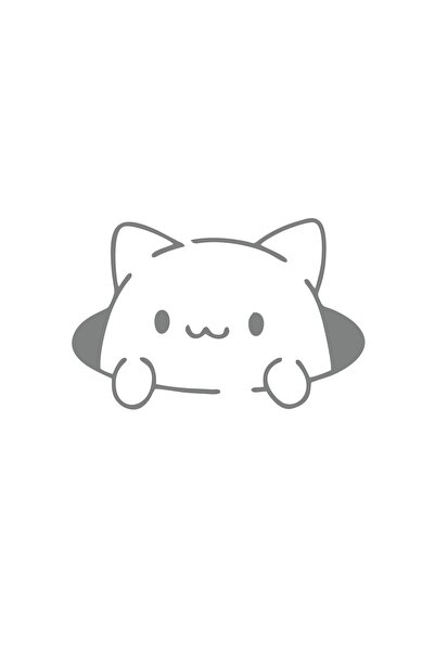 Reysa Tasarım ملصق سيارة على شكل قطة مقاس 17×17 سم باللون الرمادي