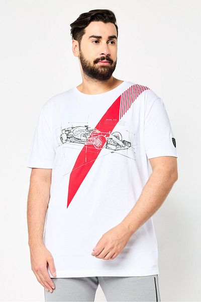 Scuderia Ferrari Men Sportswear Fit Short Sleeve Outdoor T-Shirts, White