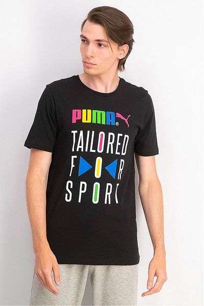 Puma Men Sportswear Fit Short Sleeve Training T-shirt, Black Combo