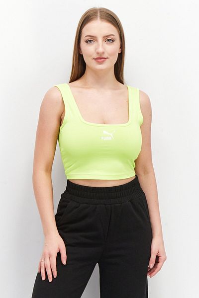 Puma Women Sportswear Fit Training Tank Top, Lime Green