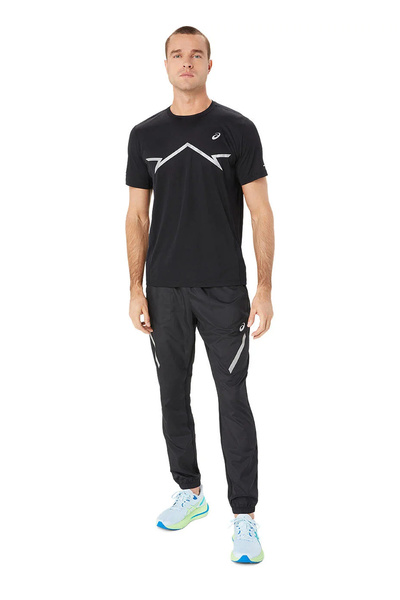 Asics 2011D026-001LITE-SHOW SS TOP Siyah Erkek Bisiklet Yaka Regular Fit Bask...