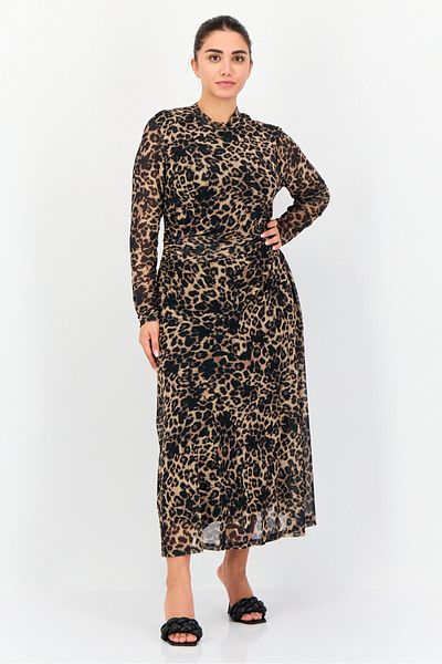 Kathy Ireland Women Animal Print Maxi Dress, Multicolor