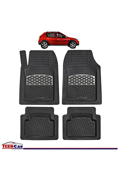 TEAMCAR Covorașe auto tip tavă compatibile cu Dacia Sandero Stepway (2009–201...