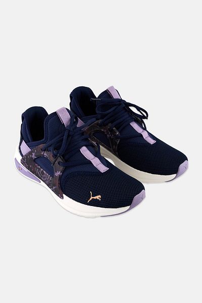 Puma Women Softride Enzo Evo W Blooms Lace Up Running Shoes, Navy