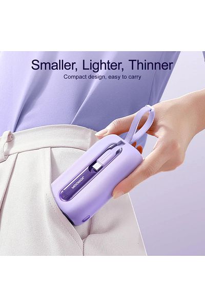 Joyroom JR-L 012 Mini Power Bank 22.5W 10000mAh with Two Cables - Purple
