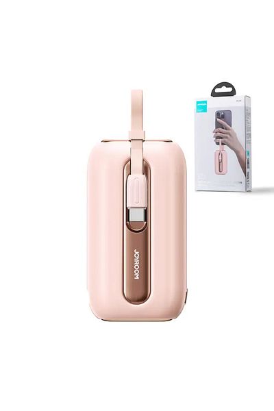 Joyroom JR-L 012 Mini Power Bank 22.5W, 10000mAh with Two Cables - Pink
