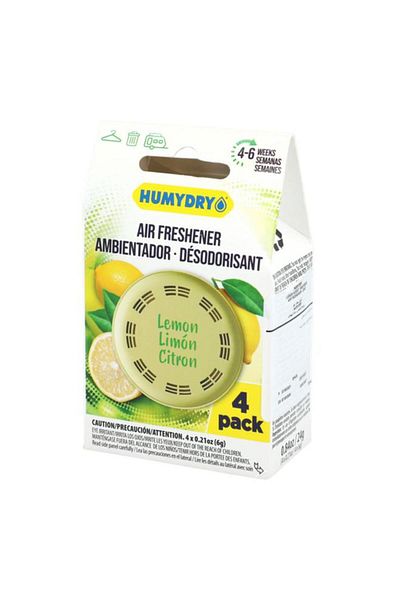 Generic HUMYDRY 4-Piece Lemon Scent Air Freshener Disc Yellow 0.21oz