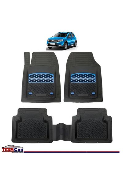 TEAMCAR ® Car Mats Compatible With Dacia Sandero Stepway Ii (2012–2020) Blue