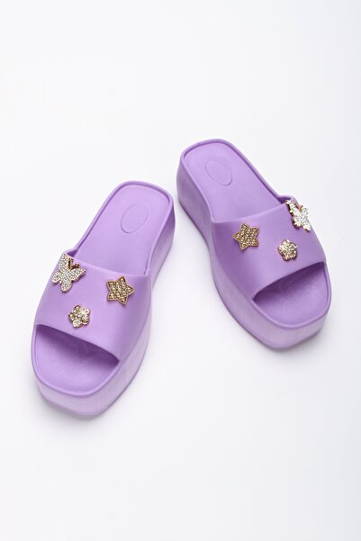 OZYO Simi Lilac Stone High Sole Platform Eva Beach Summer - Daily Slippers