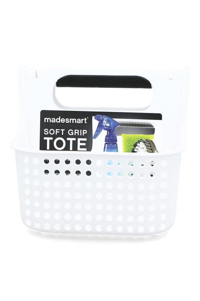 Generic حقيبة إسفنج مطبخ صغيرة ناعمة الملمس من Madesmart مزودة بفتحات تصريف، لون أبيض، 95-29332-06