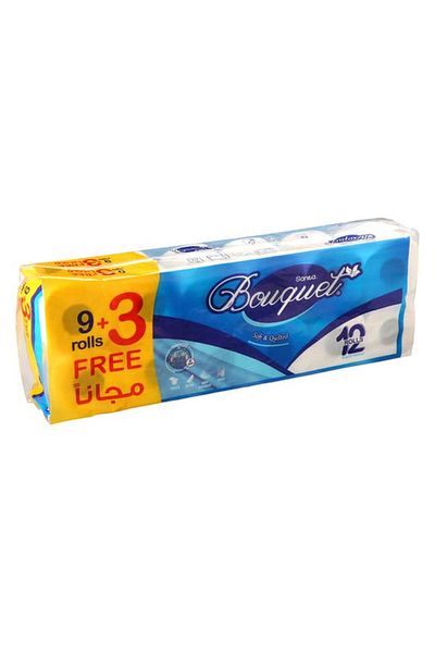 Generic Sanita Bouquet 12-Piece Toilet Paper Roll Set White TT32EB2012P13