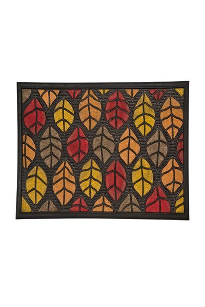 HONEYBEE Leaves Texture Printed Door Mat