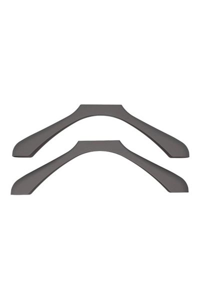 Generic HONEY BEE 2-Piece Sturdy ABS Coated Wooden Cloth Hanger Set Grey PHR2900