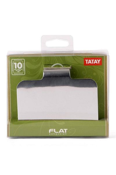Generic TATAY Wall Mounted High-Quality Aluminum Design Flat Toilet Paper Holder Covered Silver 6198900