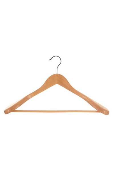 Generic Five Simply Smart Durable High Quality Wooden Cloth Hanger Beige and Silver 151512