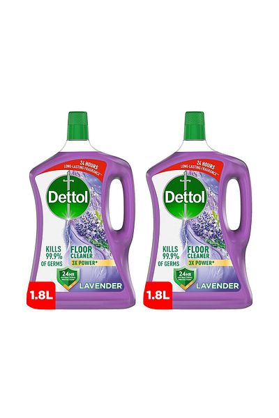 Dettol Power Floor Cleaner Lavender Scent Value Pack Kills 99% Germs, Clean & Long-lasting Oud Fragrance
