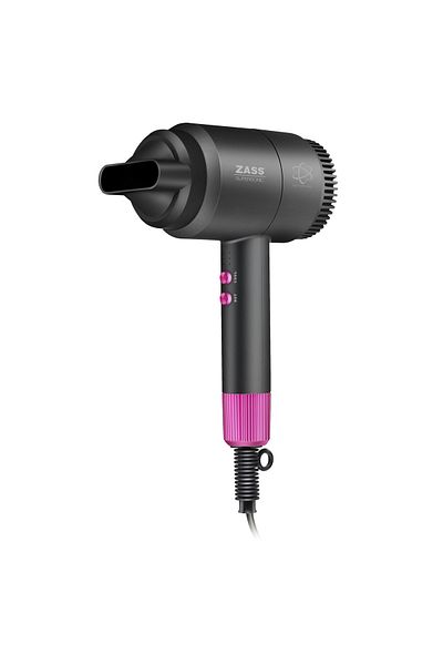 Zass Uscător de păr ZHD 08, Putere 1600 - 2000 W, 3 setări de temperatură și 3 viteze, Funcție de ionizare