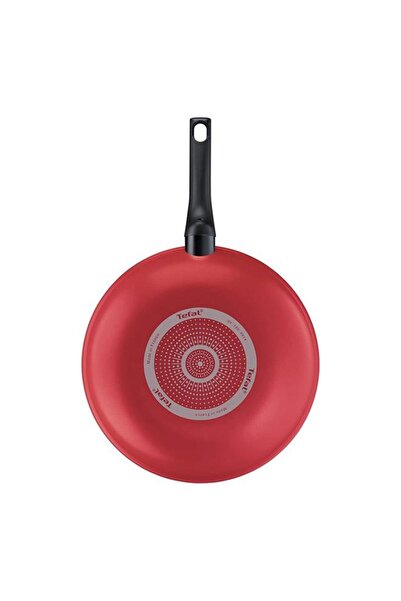 Generic Tefal Easy Clean High-quality Titanium Coating Non-stick Coating Wok Fry Pan Red and Black 28cm