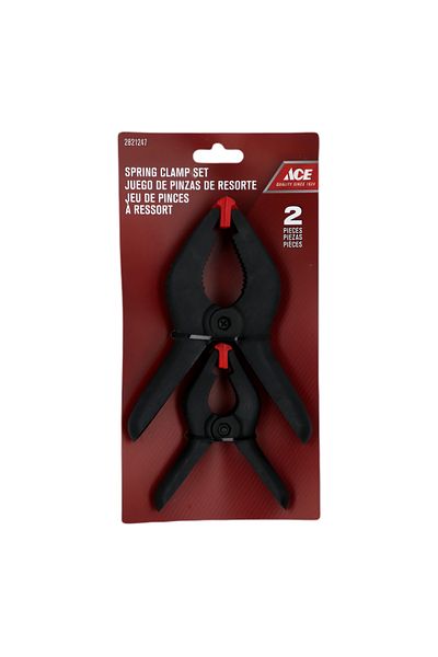 ACE 2-Piece Ergonomic Handle Sturdy Jaws Spring Clamp Set