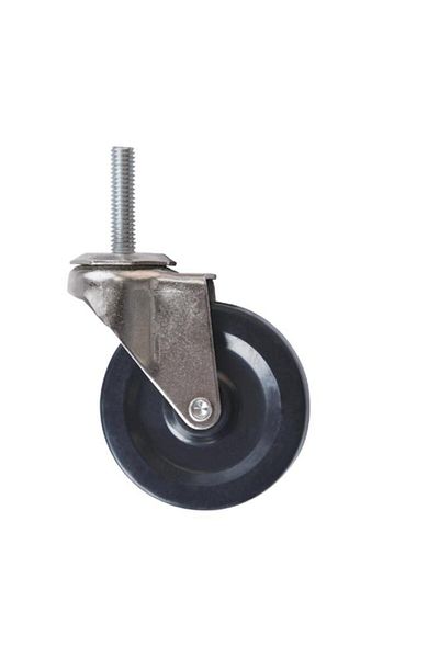 Generic ACE Durable Stem Type Swivel Caster Silver and Black 3inch 12-30220030-25100