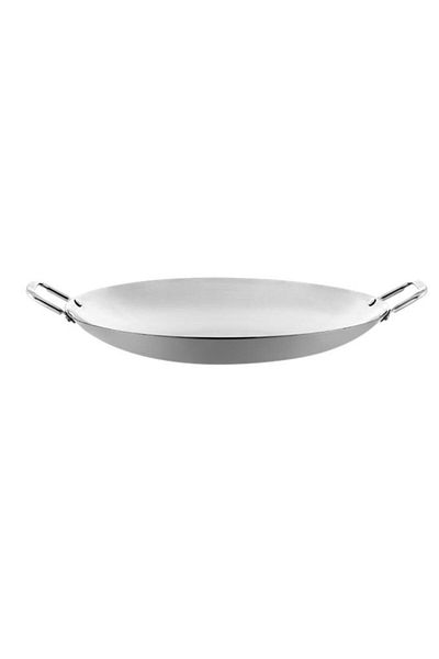 Generic مقلاة ووك أريان عالية الجودة ومتينة من الفولاذ المقاوم للصدأ باللون الفضي 36 سم 4TVDGR0235001
