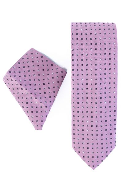 Oppland Men's Tie Classic Handkerchief Stylish Easy to Shape Lecco Patterned Slim Fitwide Design