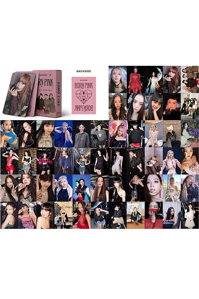 Kpop Dünyasi Σετ καρτών BLACKPINK '' Born Pink '' με διπλή όψη με τυπωμένο ολόγραμμα λέιζερ/λόμο