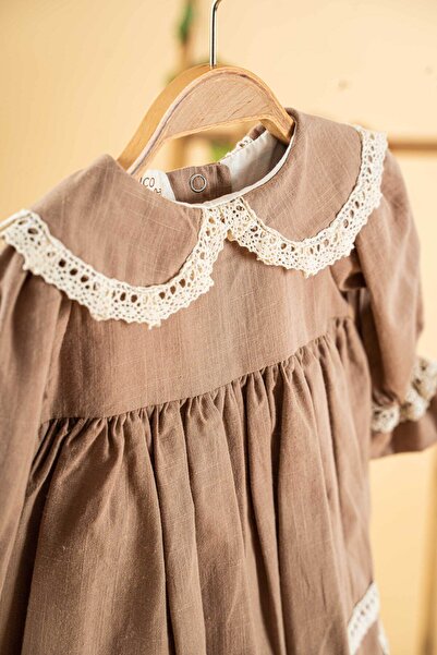 Mini Chics Başak Uzun Kol Bebek Elbise