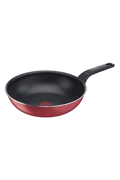 Generic Tefal Easy Clean High-quality Titanium Coating Non-stick Coating Wok Fry Pan Red and Black 28cm