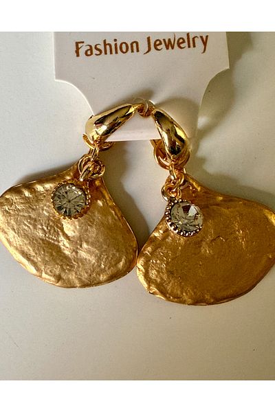 OITA Hanging Gold Metal Gold Color Earrings Cool Stylish Crystal Stone Design