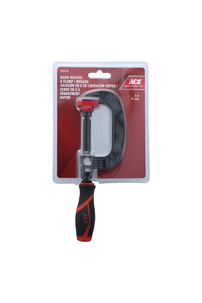 ACE Swivel Pad C-Shaped Jaws Quick Release G-Type Clamp Black and Orange 51mm