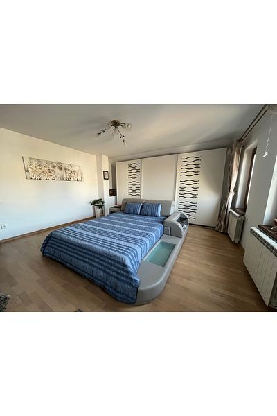 Coneltex Decorative and protective bedspread CreponTex by Coneltex, 200 x 240 cm, double bed, blue color