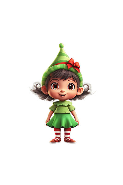INOVATIX Set of 8 pieces, Elf Girl Sticker, INOVATIX®. 6 cm