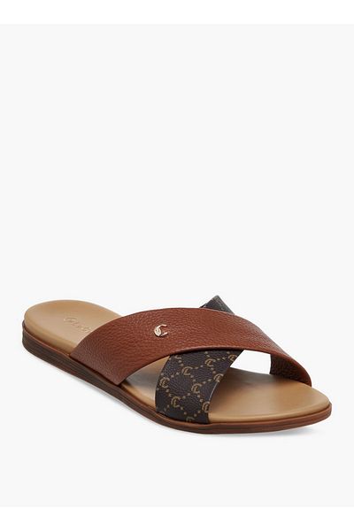 Le Confort Solid Cross Strap Comfort Sandals