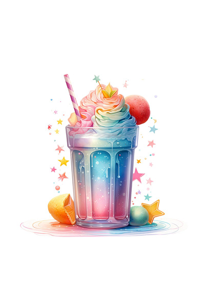 INOVATIX Set de 8 bucăți, autocolant cocktail curcubeu, INOVATIX®. 6 cm