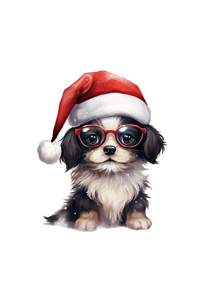 INOVATIX Σετ 8 τεμαχίων, Αυτοκόλλητο Χριστουγεννιάτικο Σκυλάκι Serious, INOVA...