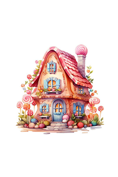 INOVATIX Set de 8 piese, autocolant Căsuță portocalie cu acadele, INOVATIX®. ...