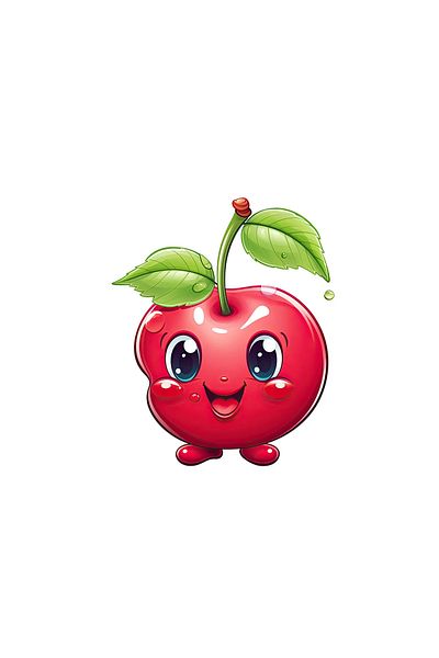 INOVATIX Set of 8 pieces, Cherry Sticker with legs, INOVATIX®. 6 cm